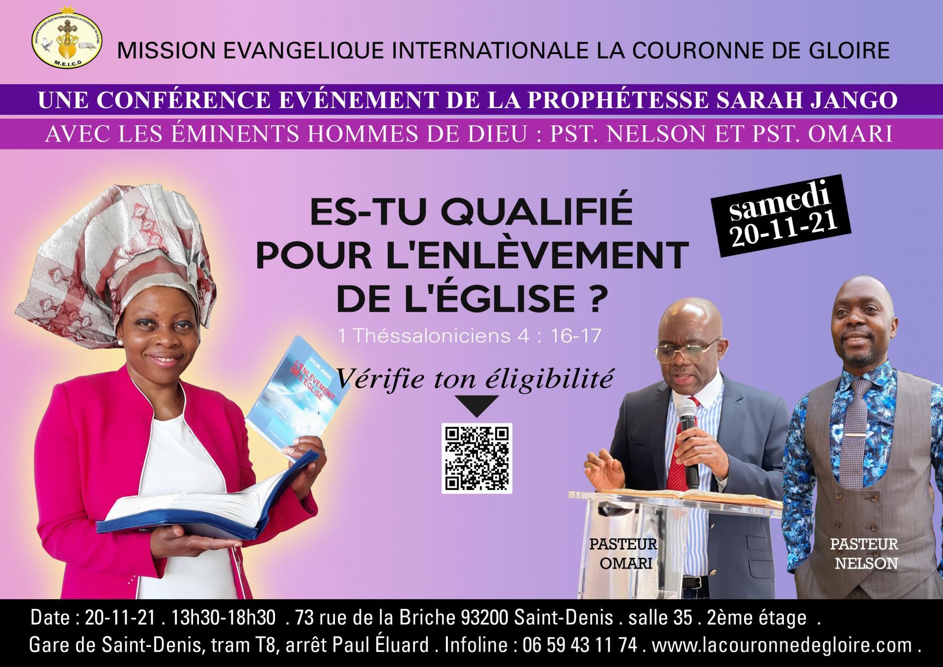 Conférence Enlèvement de l'Église